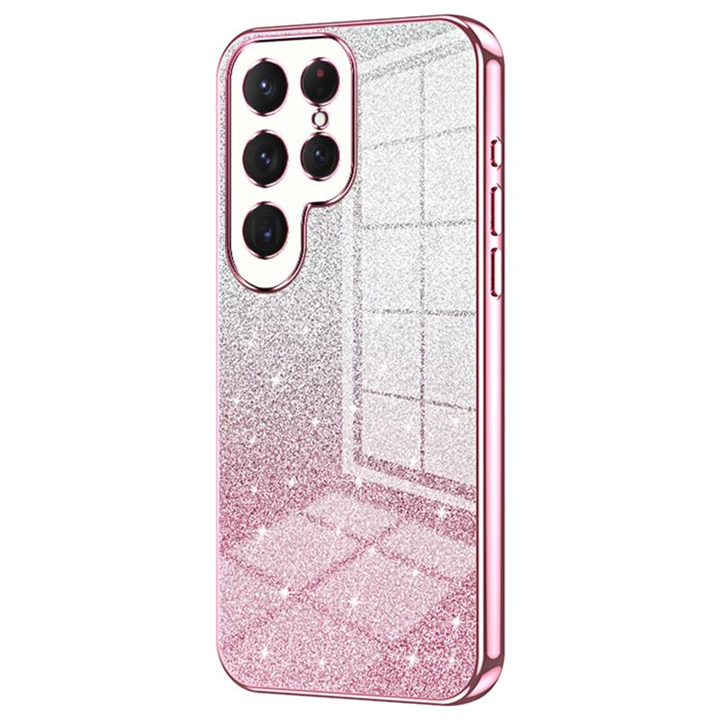 For Samsung Galaxy S24 Ultra TPU Case Precise Cutout Glitter Design Phone Back Cover
