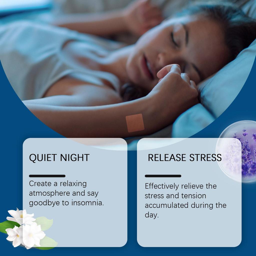 30pcs Herbal Sleeping Patch Lavender Scented Essential Oil Fragrance Patch for Nighttime Sleeping at Home
