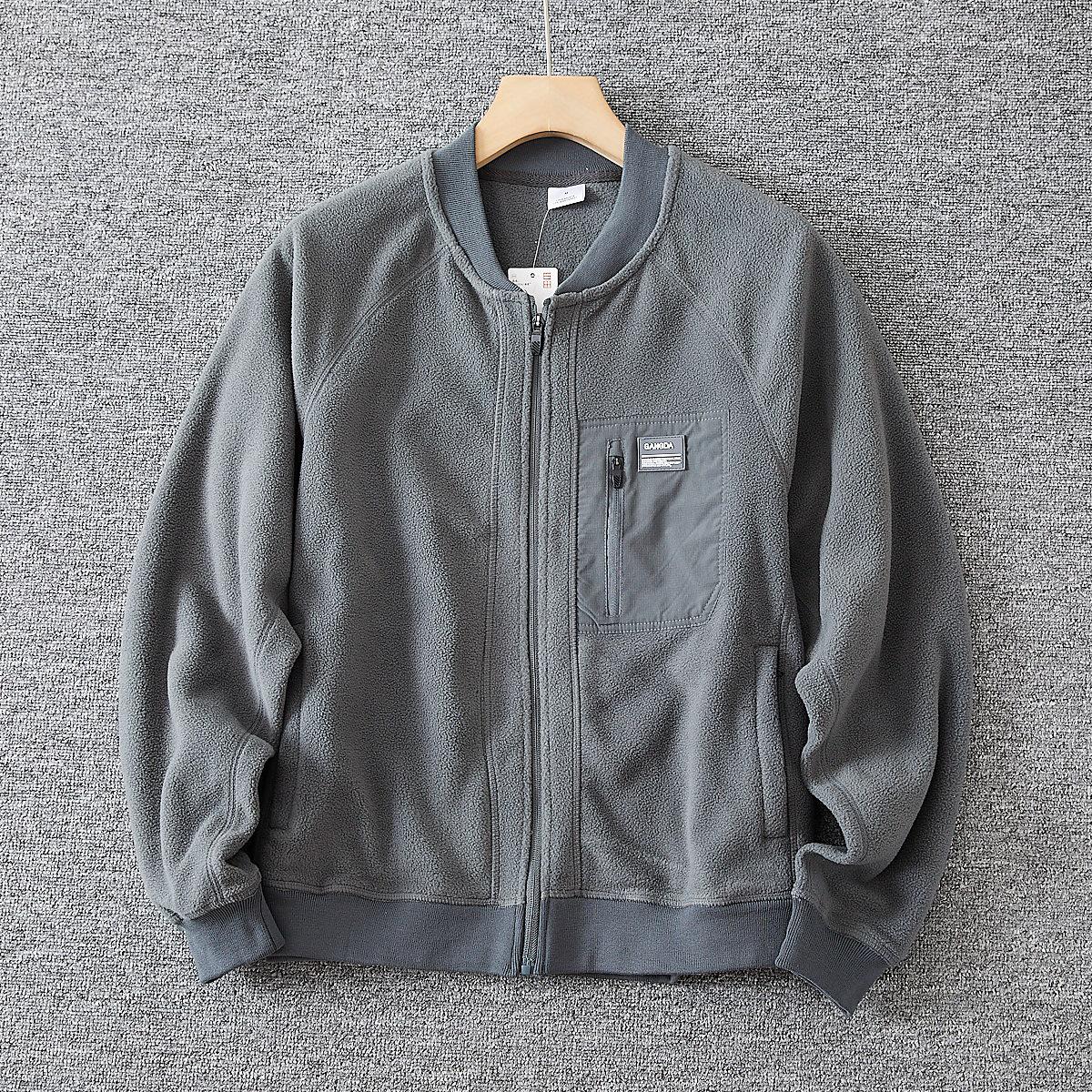 Island Style Men s Mountain-Style Baseball Collar Fleece Jacket - Autumn/Winter Collection Medium