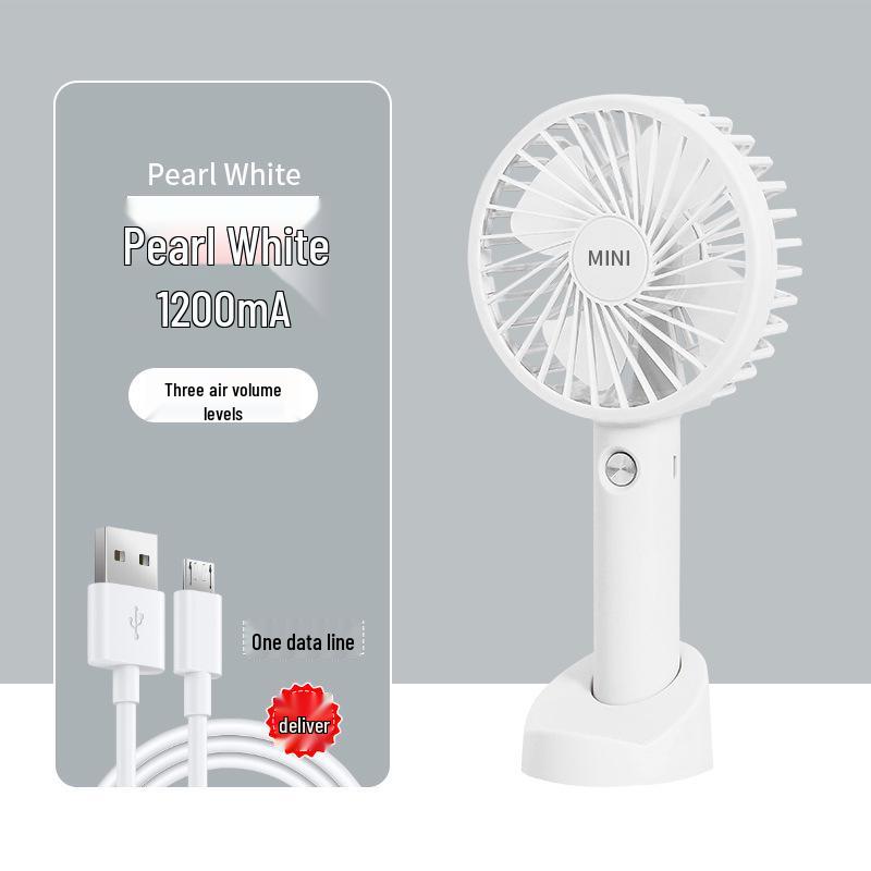 Portable USB Rechargeable Mini Handheld Fan - Compact Electric Fan for Desktop & Summer Cooling