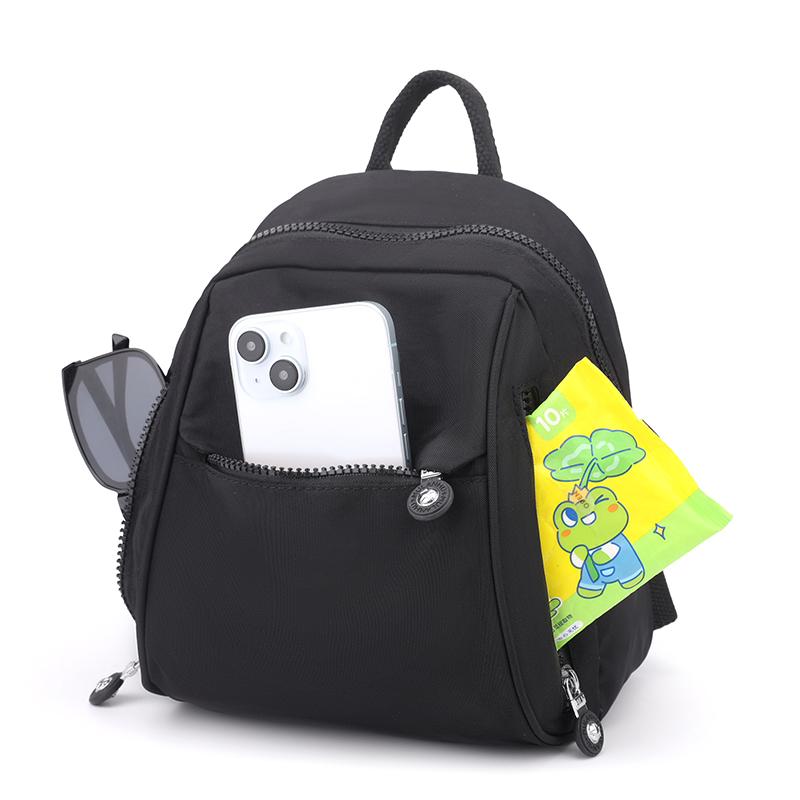 Women's Backpack Solid Color Schoolbag Nylon Travel Bag Shell Backpack