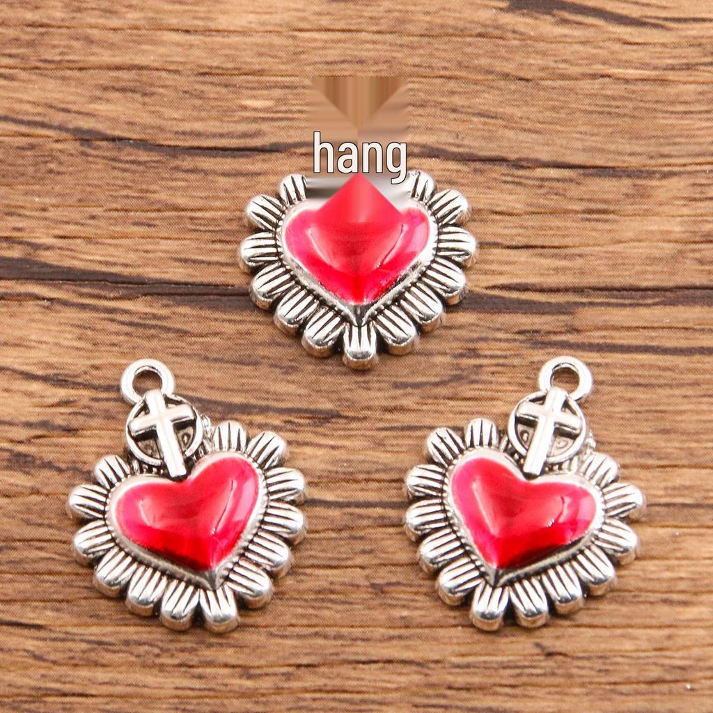 European & American Retro Gothic Winged Heart Rose Earrings & Necklace Set