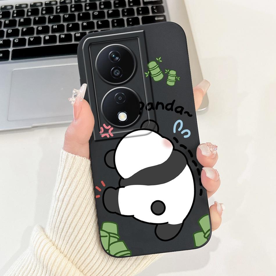 For Honor X7b Cute Panda Rabbit Cartoon Case HonorX7b X 7B 4G CLK-LX1 LX2 LX3 Camera Protective Soft Silicone Phone Cases