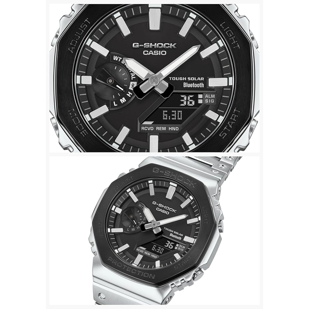 Casio G-Shock GM-B2100BT-1AJF Full Metal Bluetooth Tough Solar Men's Watch Black Bezel Silver