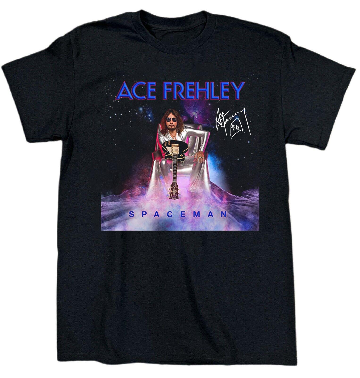 ACE FREHLEY Spaceman Heavy Cotton Black T Shirt S-5XL JU791 XXXL