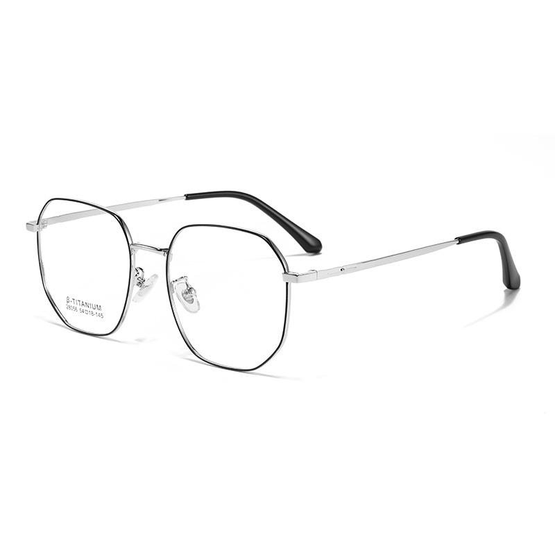Ultra-Light Danyang Retro Polygon Eyeglass Frame: High-End Myopia & Plano Glasses