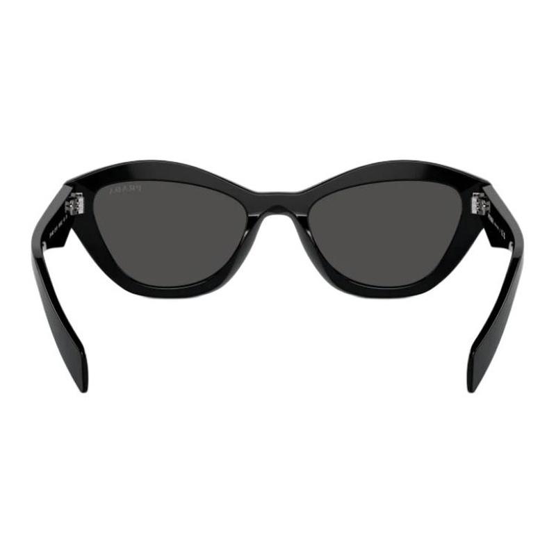 Prada [Available prescriptions] Solid color design, cat-eye sunglasses, men's black