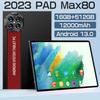 Max80 10.1" Планшетний ПК: Екран HD, Android, Розумний дзвінок, WiFi (Популярна модель)