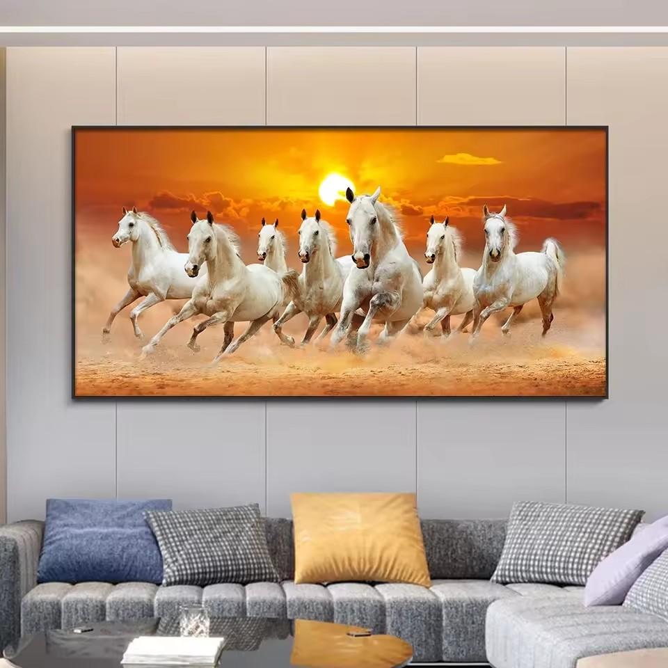 Running Horses Picture DIY Diamond Painting Cross Stitch Full Drills Diamond Mosaic New Collection Home Decor