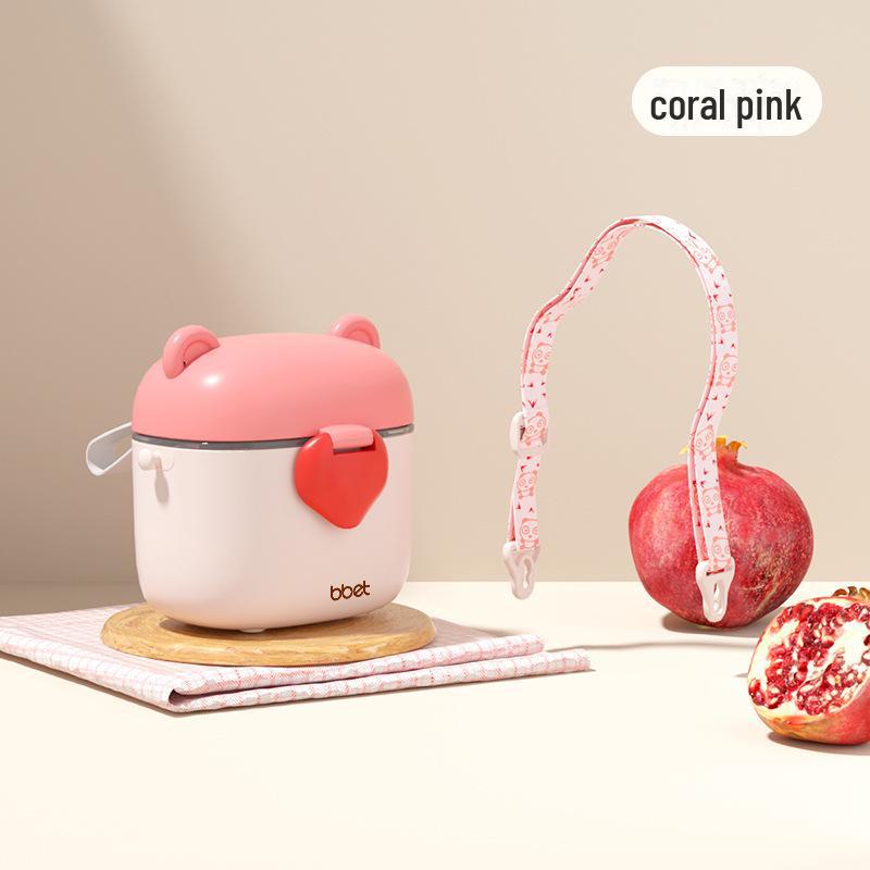 Portable Baby Snack & Milk Powder Box with Separate Layers for Outdoor Use