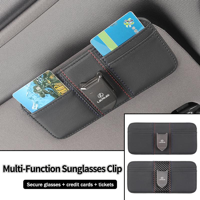 Car Visor Organizer Glasses Bag Sunglass Holder Card Clip Interior For Lexus CT ES GS NX IS250 CT200h IS300h ES300h RX400h NX300
