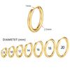 2024 New Simple Stainless Steel Small Hoop Earrings for Women Men 8mm To 20mm Round Cartilage Ear Piercing Fashion Jewelry