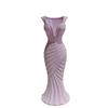 Gown Shaped 3D Printed Flower Vases Twisted Design Minimalist Style Elegant Dress Vase Flower Arrangement Decor