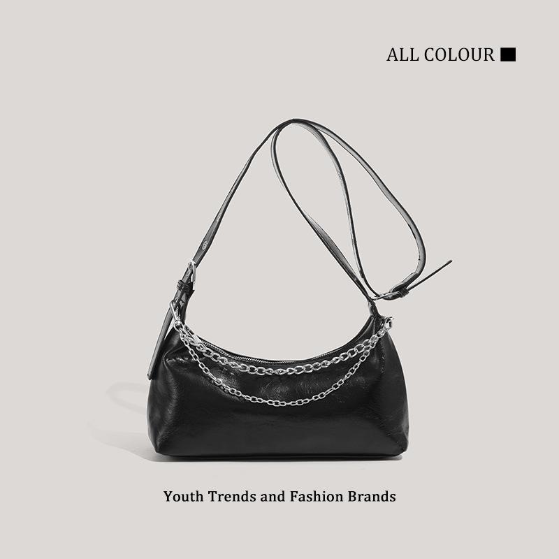 

New high-end chain bag, simple wind commuter underarm bag, shoulder messenger bag чёрный