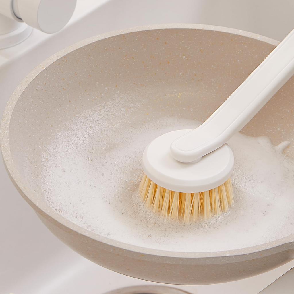 ZASA Kitchen Brush with Handle Removes stubborn stains Easy to use Pot Brush Frying Pan Cleaning Brush Frying Pan Scrub Kitchen Brush Kitchen Supplies