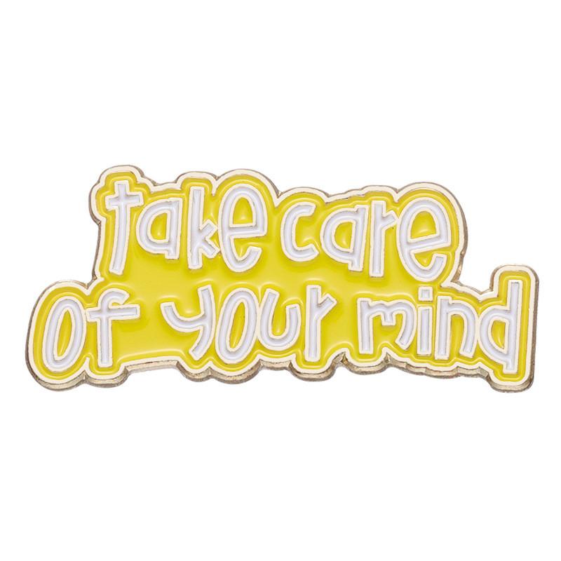 Creative Colorful Heart Shaped Letter Brooches Stylish Cartoon Alloy Badge For All