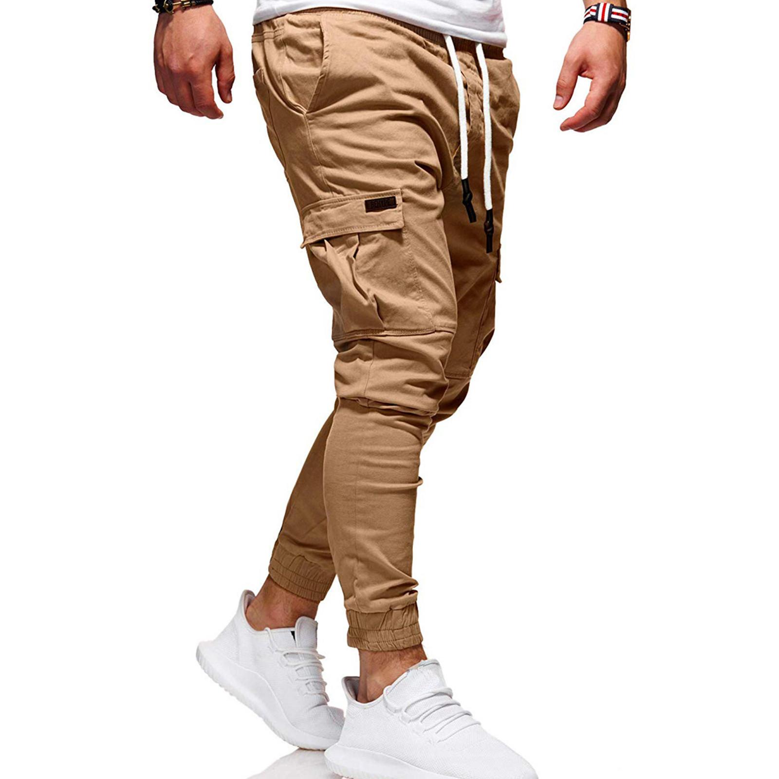 

Мужские спортивные повседневные брюки для бега, легкие походные рабочие брюки, уличные брюки XXL хаки