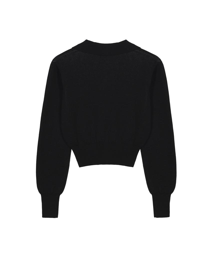Nigaennikol Nicole Color Block Collar Knit_Black