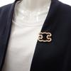 CELINE 461FQ6SBS.35OR Broche guld krystal/metal Kvinder