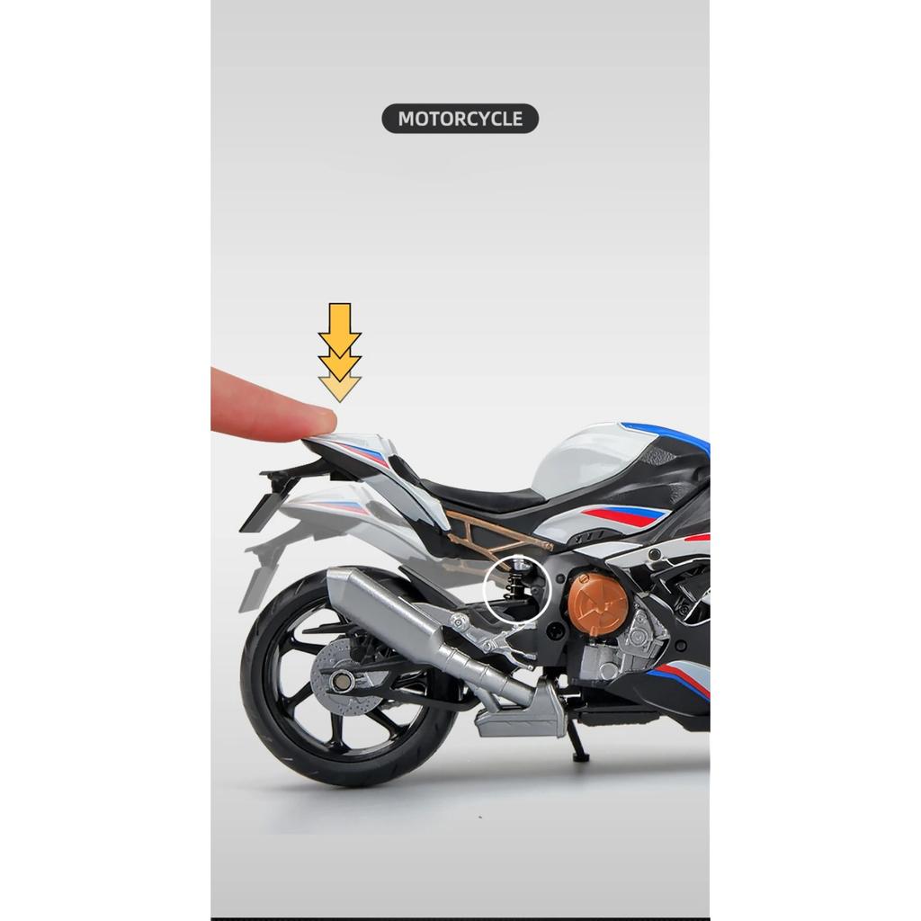 1/12 BMW S1000RR 2021 Die Cast Motorcycle Model Toy Vehicle Collection Autobike Shork-Absorber Off Road Autocycle Toys Car