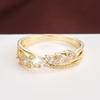 Elegant Oval Zircon Inlaid Ring - Fashionable Pure Copper Women's Jewelry