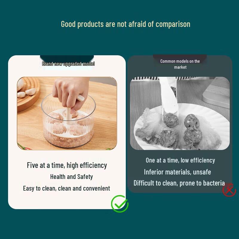 Baijie 5-kulors Köttbullssked Set