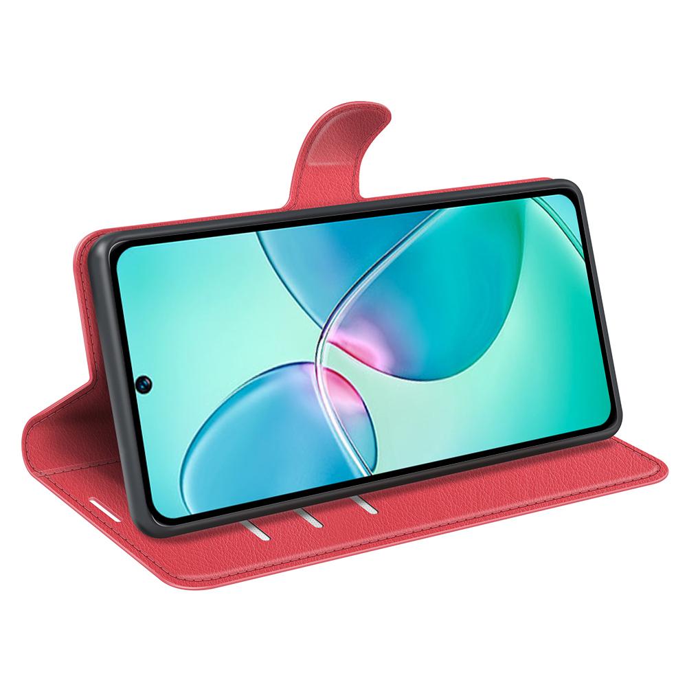 Litchi Texture Phone Cover Wallet for Infinix Hot 12 Play 4G,Anti-Drop Shell Flip Stand Phone Case