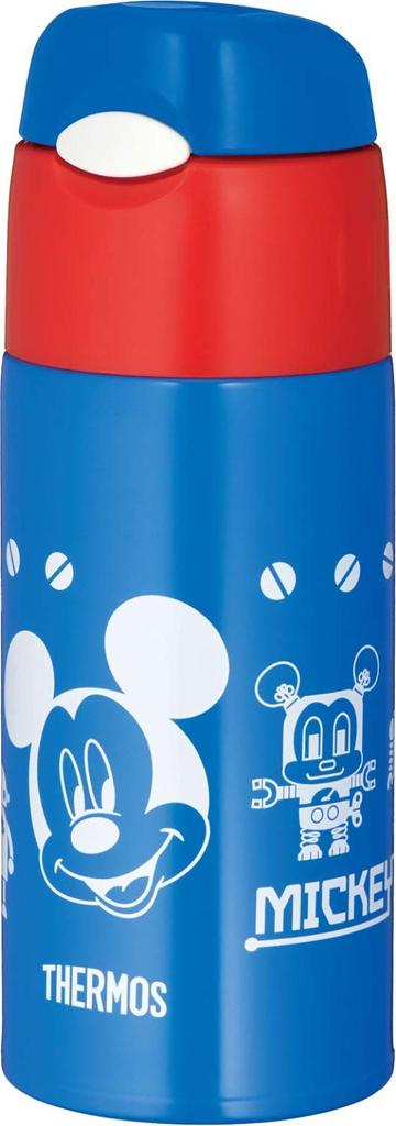 Thermos Vacuum Insulated Straw Bottle 400ml Mickey Mouse BlueRed (For Cold Drinks Only) FHL-402FDS BL-R