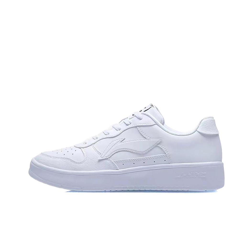 Li Ning Floating Boat Cushioning, Wear Resistant Low top Skateboard Shoes Unisex White Pink AGCS420-6(team669-)