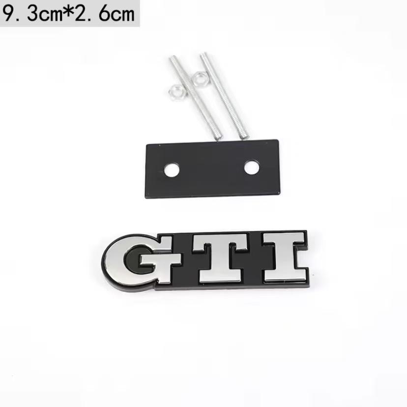 3D Metal GTI Logo Car Front Grille Emblem Badge Tire Valve For VW GTI Polo Golf MK6 7 Passat Tiguan Jetta Touareg Beetle TouranNB8