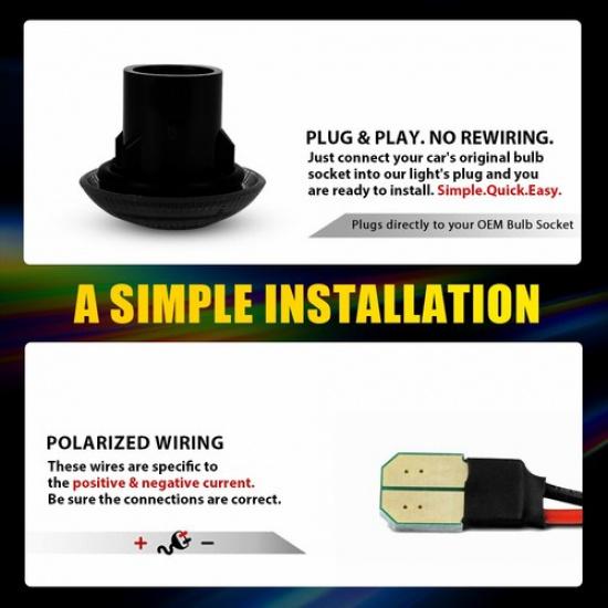 2X For 2010- Ford Transit Connect Side Fender Turn Signal Light-Repeater EXV