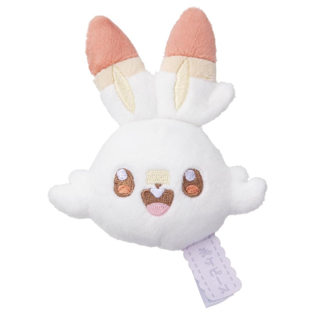 Pokepiece Plush Badge Scorbunny Plush Toy Height Approximately 9cm