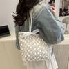 Lace Straw Bag Women's Fashion Simple Casual Versatile Woven Shoulder Underarm Bag Small Fresh Girl Handbag