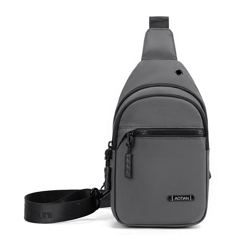 

Мужская нагрудная сумка Оксфордская наплечная сумка Многоотделенческая Легкая Износостойкая Сумка-кроссбоди серый