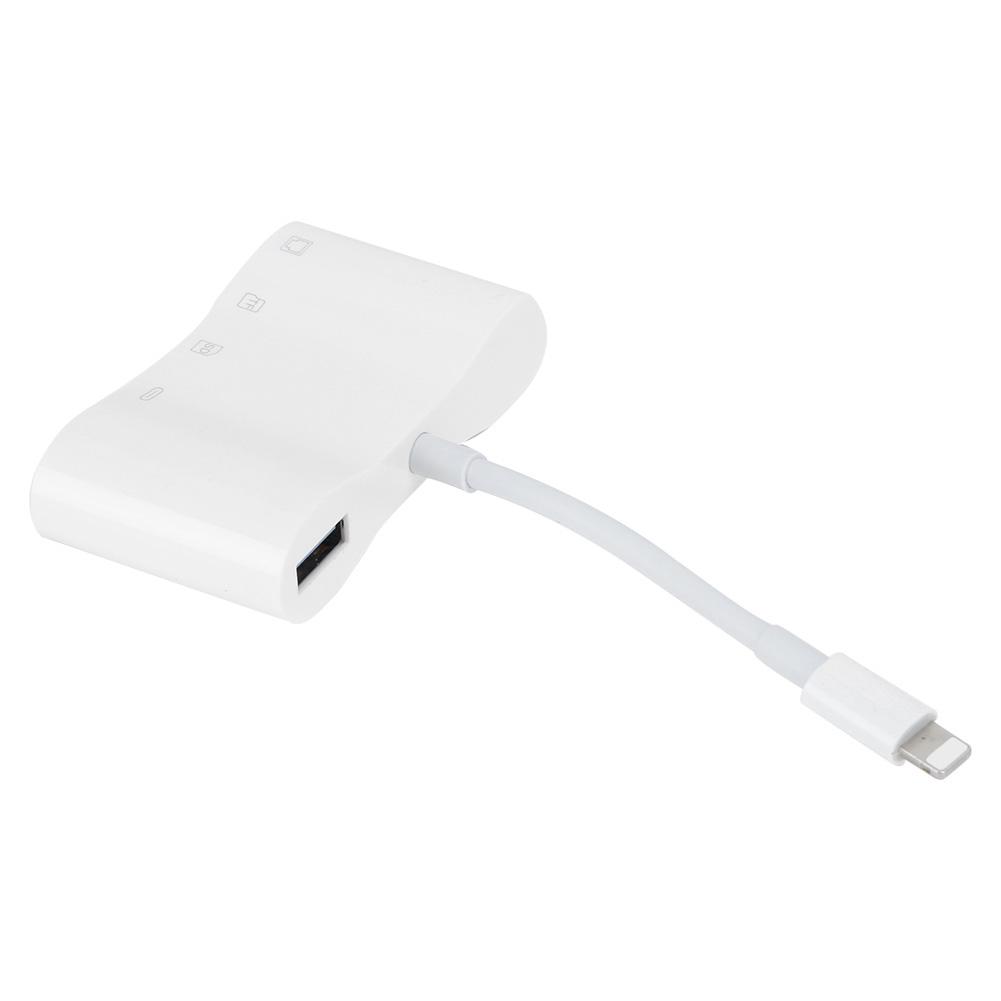 NK‑1034 5‑In‑1 Adapter for IOS to rj45 OTG Card Reader for Mobile Phone