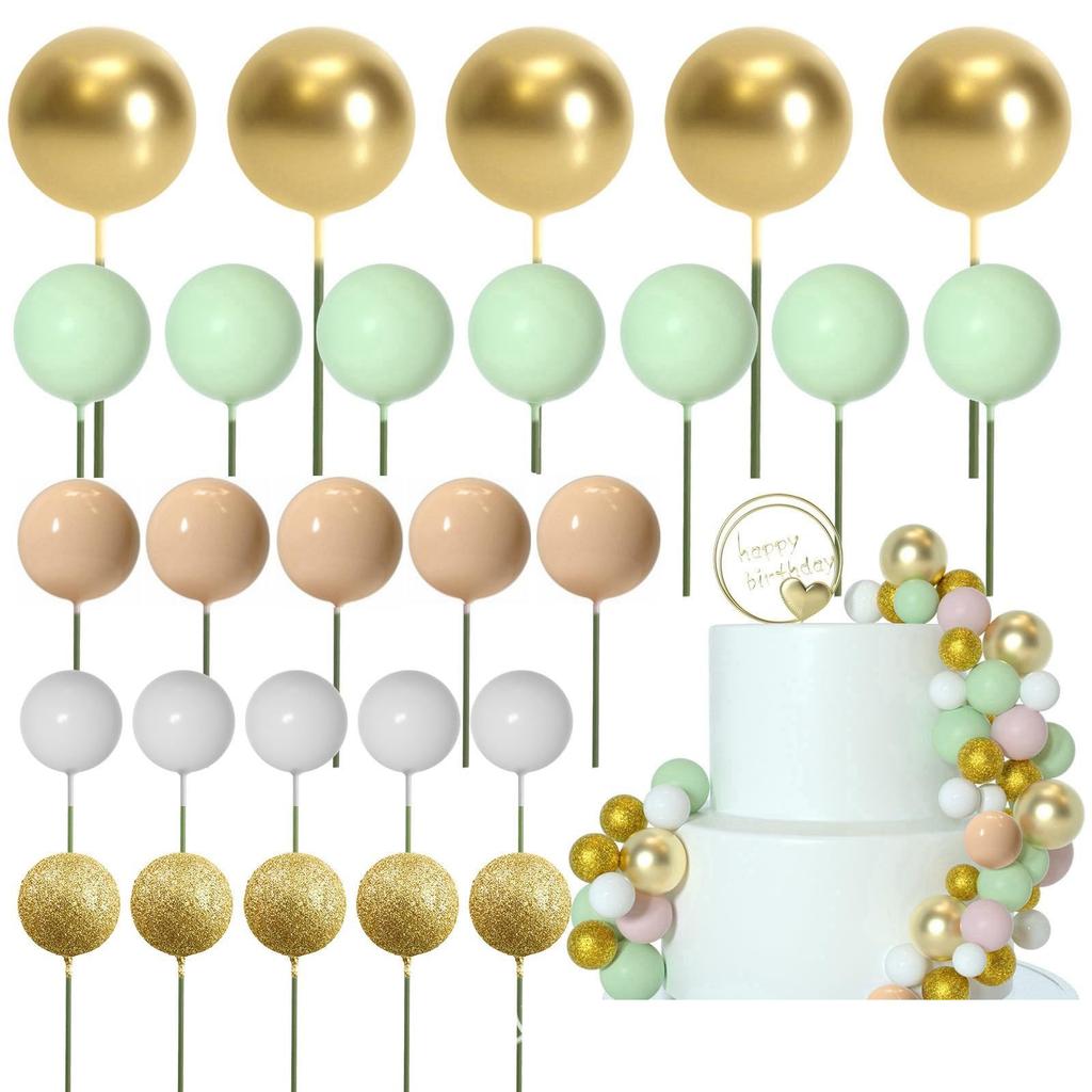 Set Decorare Tort 50 Bucăți Toppere Rotunde Decorative Alegeuri Decorative pentru Aperitive Decorațiuni Tort pentru Petrecere Potrivite pentru Ocazie de Festival