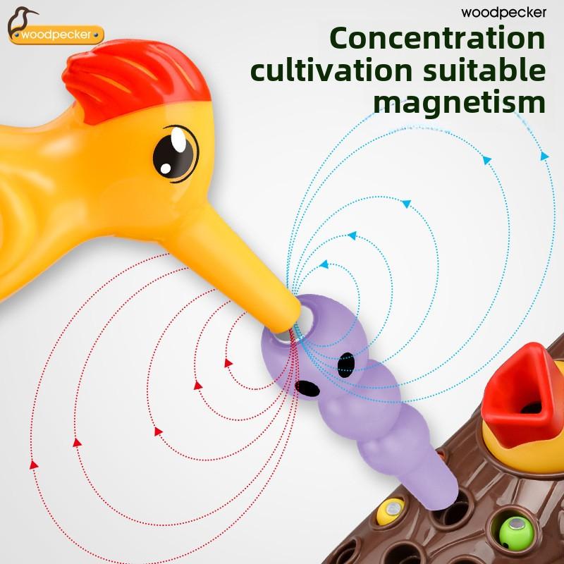 Spechtspielzeug Angeln Insektenfangen Kleintiervogel Insektenfangen Magnetpuzzle Frühkindliche Lern- und Bewegungsspielzeug