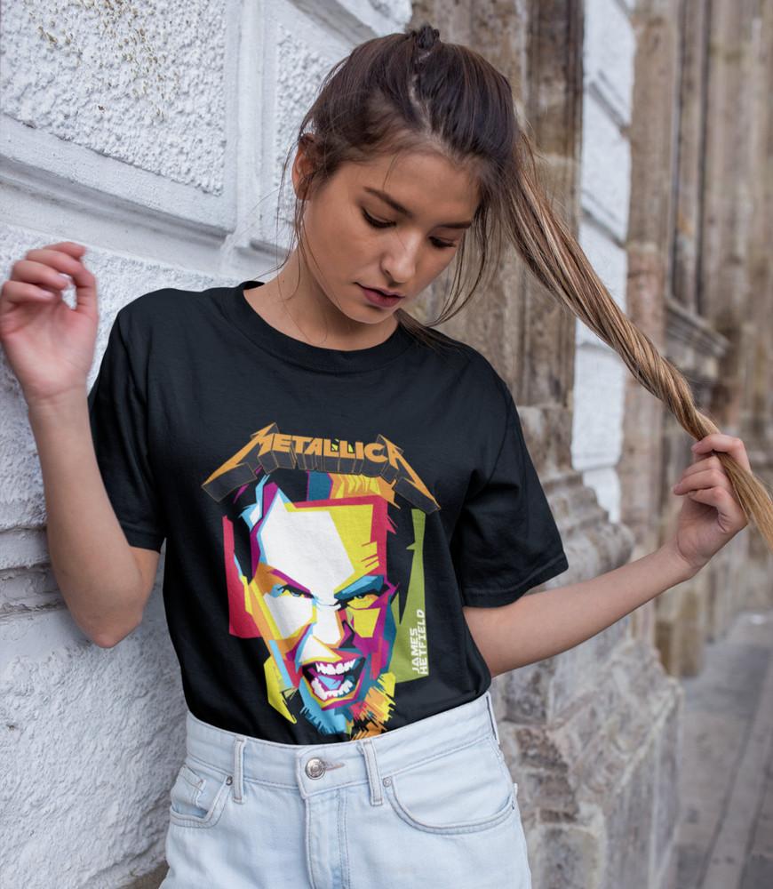 Retro METALLICA (Skull) Konzert 70s 80s 90s Damen T-Shirt Bio-Baumwolle