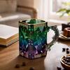 Yousheng Magic Constellation Glass Mug, 330ml Zodiac Coffee Cup with Heat Reveal Design, Starry Night Water Glass for Home