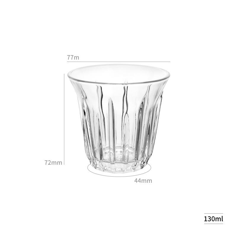 Cross-border High Borosilicate Striped Glass Cup for Coffee and Tea