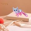 3D Printed Cat Figurine Movable Joints Cat Figure Articulated Animal Model Toy Home Office Bookshelf Desktop Decoration Ornament
