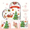 2D Flat, Acrylic Heart Christmas Desktop Decoration, Santa, Reindeer, Snowflakes & Holly Design, Suitable for wall decoration, porch, room, villa, acc