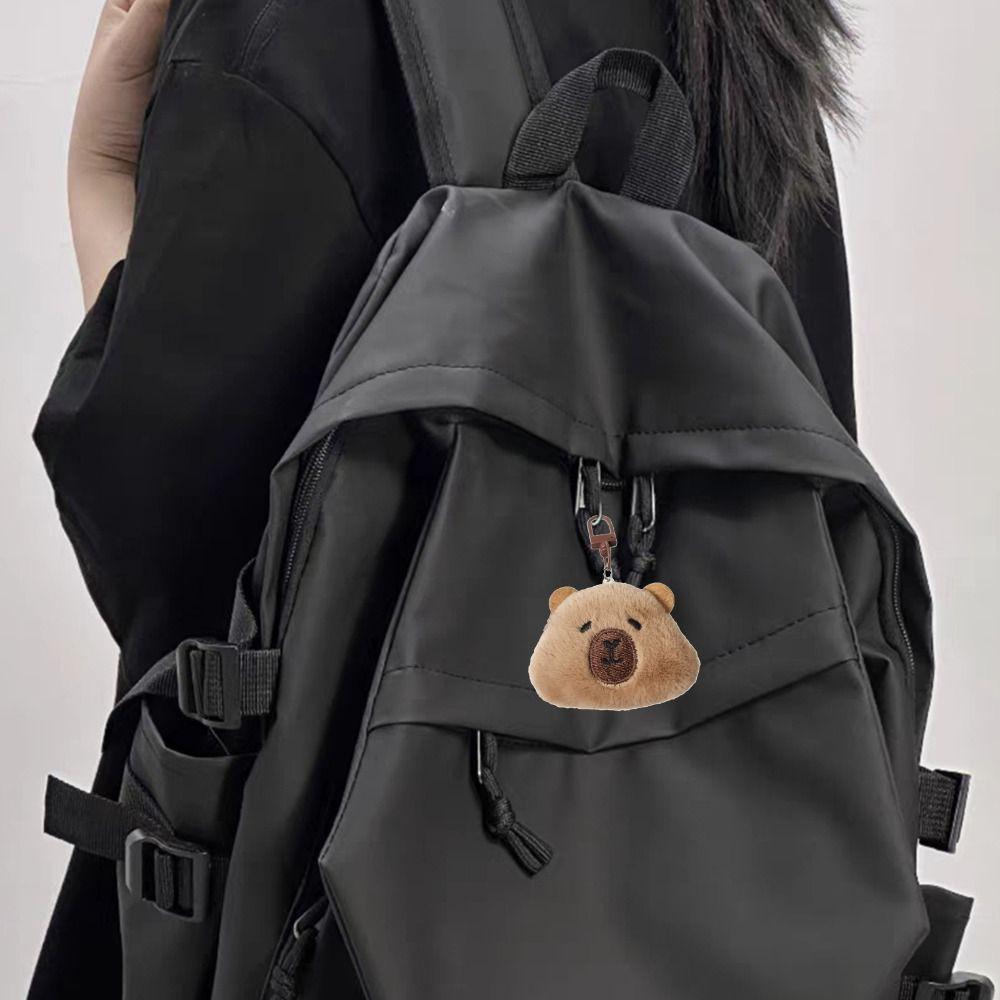 PP Cotton Capybara Plush Keychain Collection Kapibala Backpack Pendant Capibala Plush Doll  Unisex