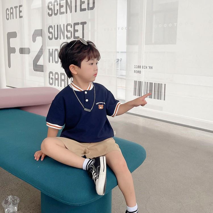 

Поло с коротким рукавом для мальчиков – Стильный летний топ для младенцев и детей (X3810)