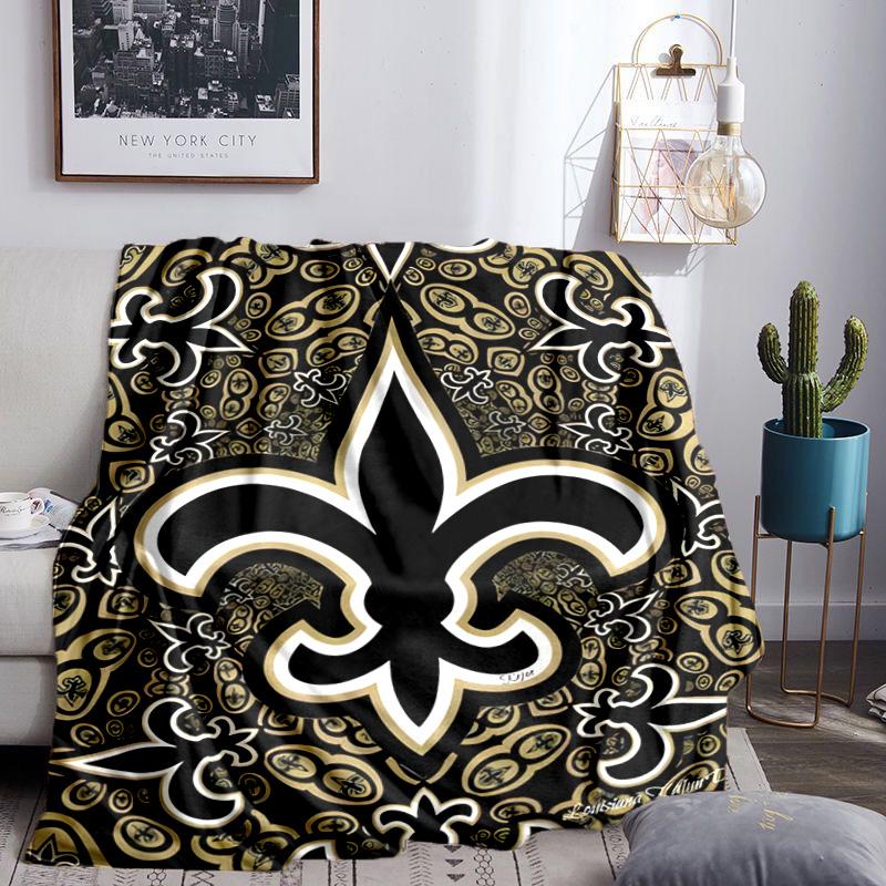 New Orleans Helmet Blanket Lightweight Flannel Bedding Blanket Perfect for Travel, Camping, Living Rooms, Offices, Sofas, Fan Christmas gift