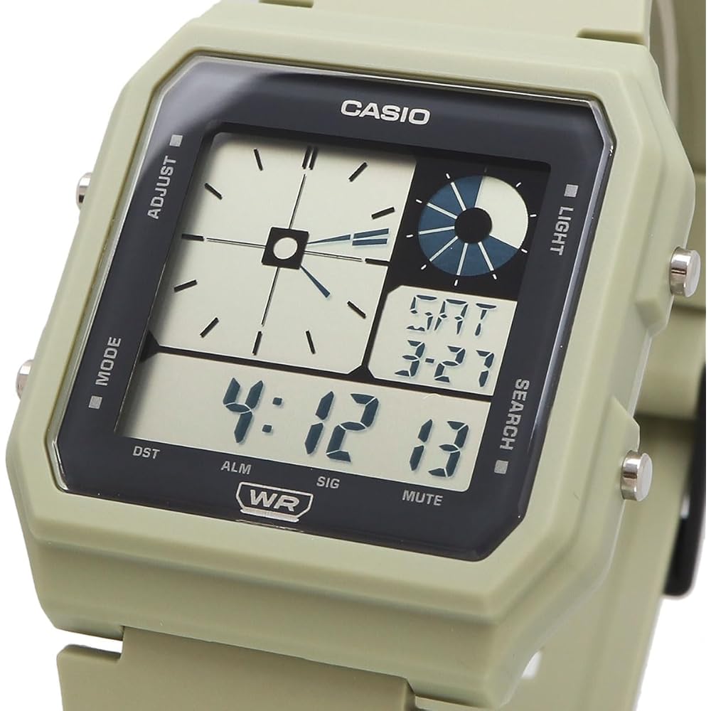 Casio LF-20W-3A Unisex Digital Analog Watch Light Moss Green Standard Model