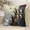Funny Puffin Bird Pillow Case Cute Seabird Cliff Cushion Cover for Sofa Bedroom Nordic Animal Home Decor Throw Pillowcase