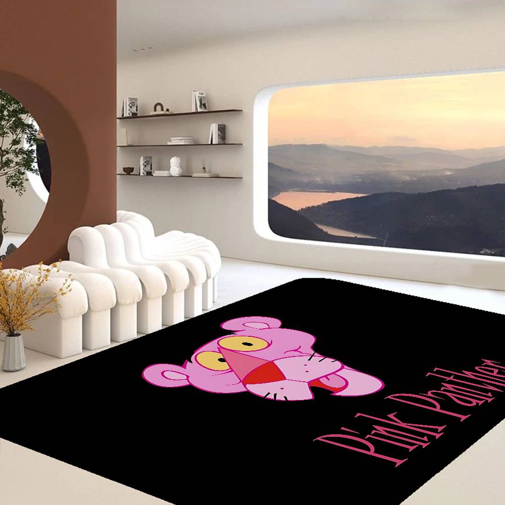The P-Pink P-Panther Floor Mat Rectangle Anti-slip Home Soft Badmat Front Door Indoor Outdoor Mat Hotel Decor Mat