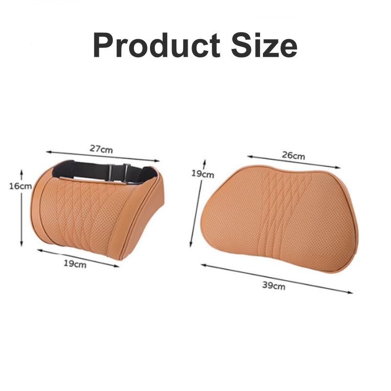 Luxury Napa Headrest Pillow - Ultra-Soft Breathable Design, Memory Cotton Neck Protection Pillow Car Seat Lumbar Support Cushion