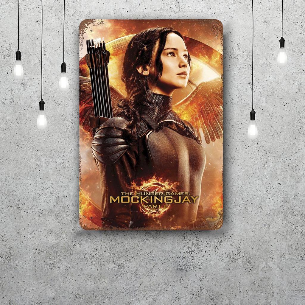 Katniss Everdeen Game Vintage Metal Tin Signs Posters Decor Retro Metal Plaque Wall Art Decor for Garage Bar